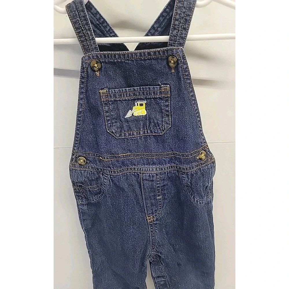 Carter's Blue Denim Embroidered‎ Bib Overalls - Size 18 months